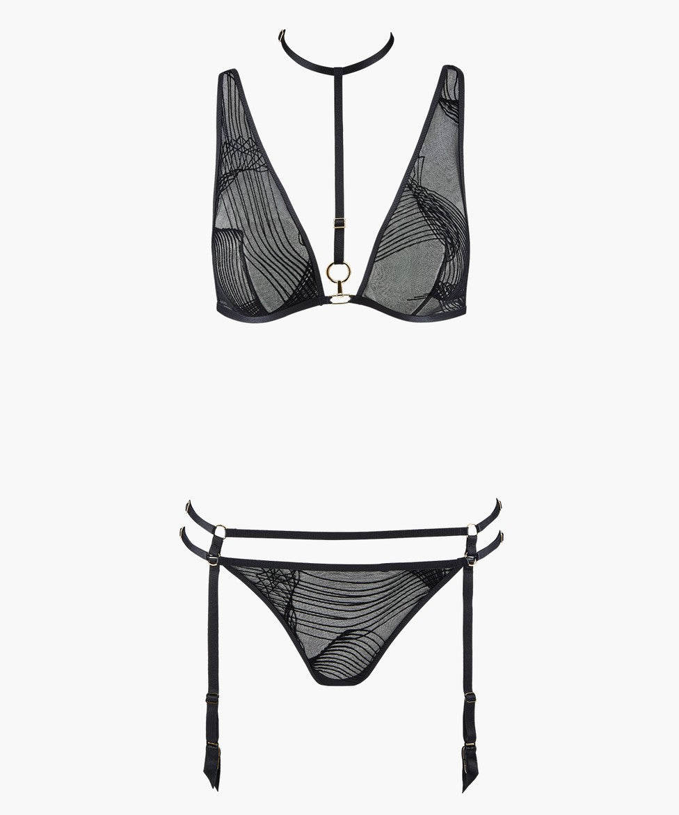 Boite A Désir Heat Wave Ensemble Twist - Black