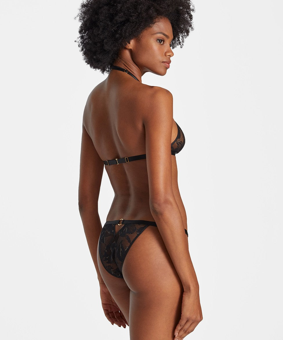 Boite A Desir Twist And Love Bralette Set - Black