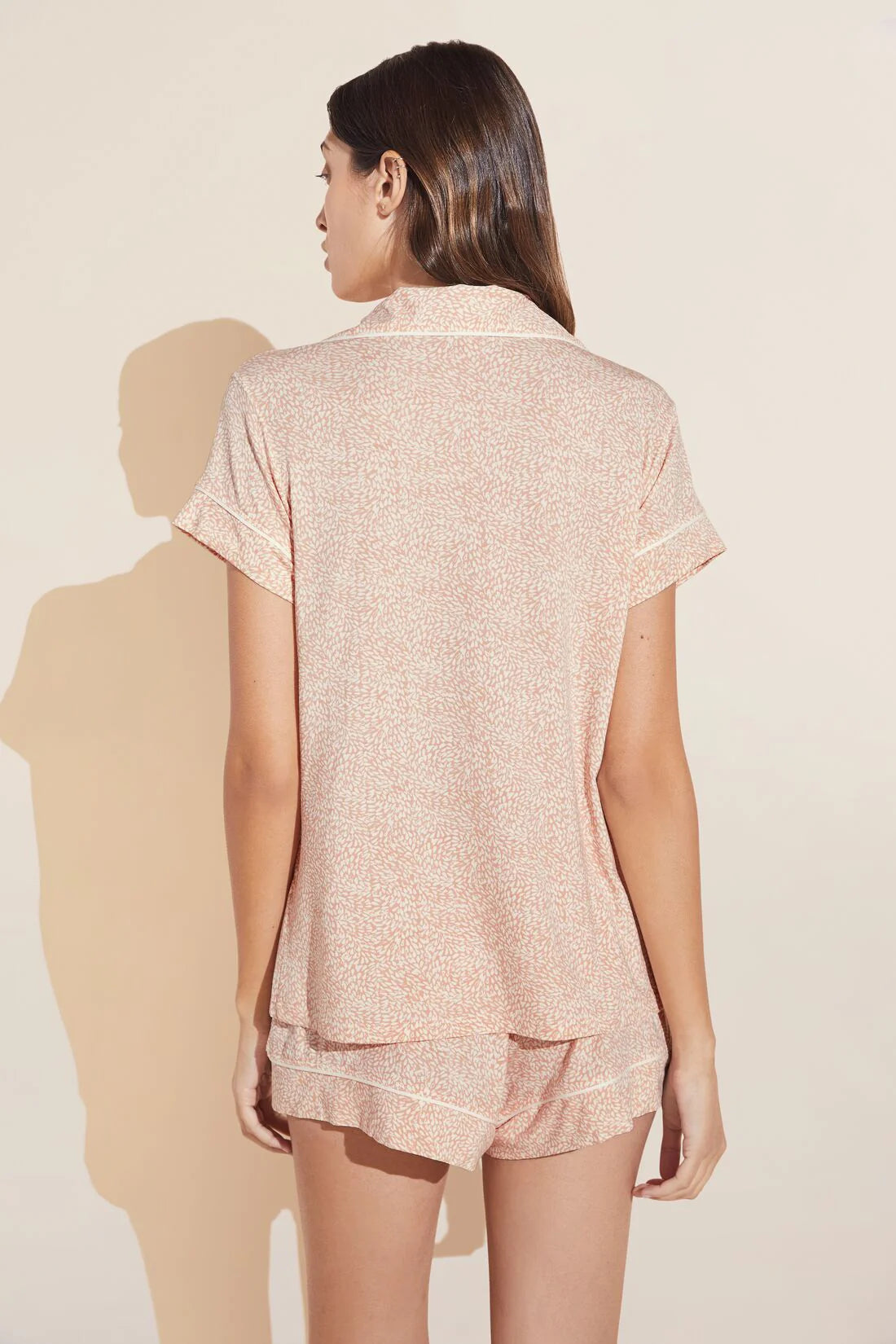 Gisele Printed Modal Shortie Set - Rose Cloud