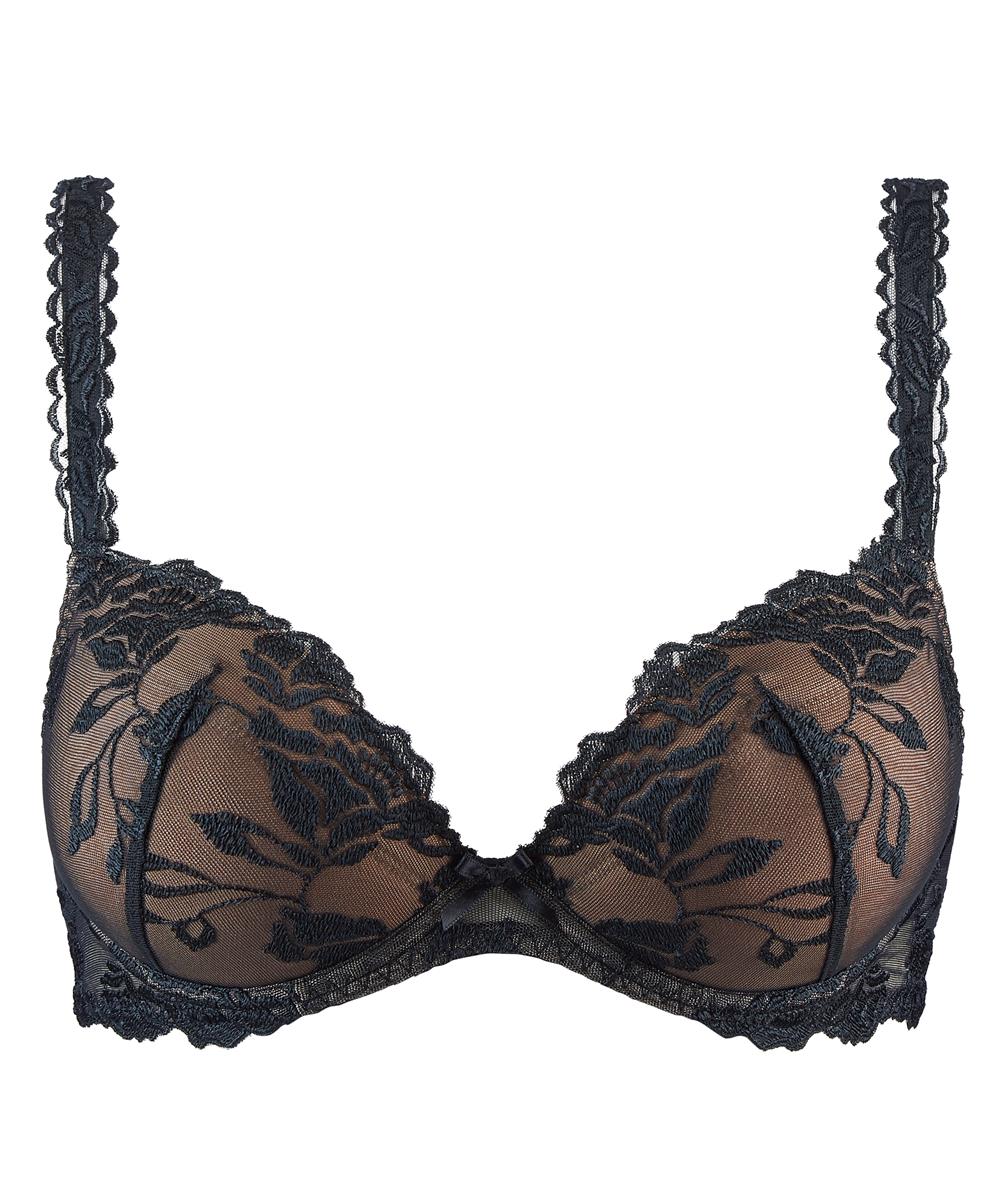 Softessence Padded Push -Up Plunge Bra - Noir
