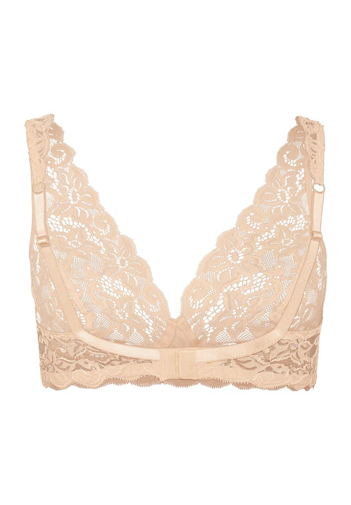 Moments Non - Wired Lace Bra- Beige