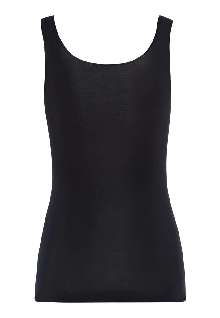 Cotton Seamless Vest - Black