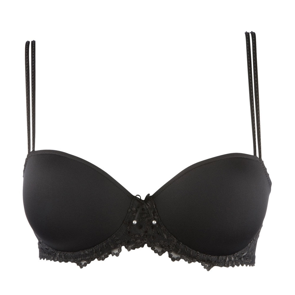 Jane Balcony Padded Bra - Black