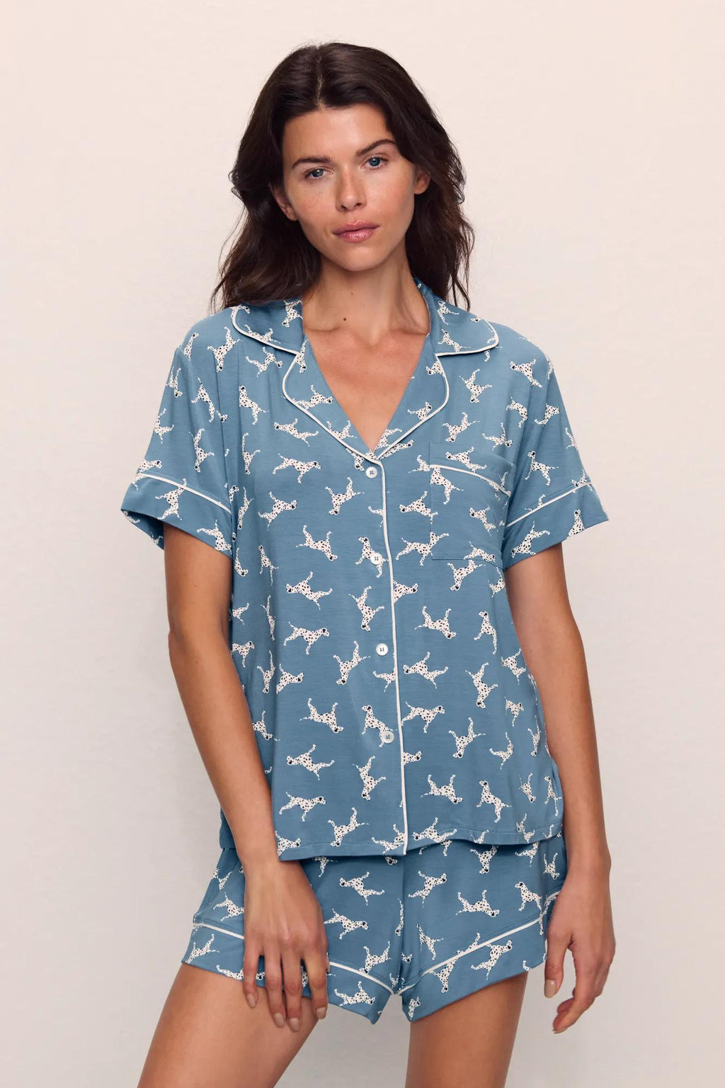 Two Piece Codes Grace PJ Short Sleeve Set (Hydrangea) – Keleigh Teller ...
