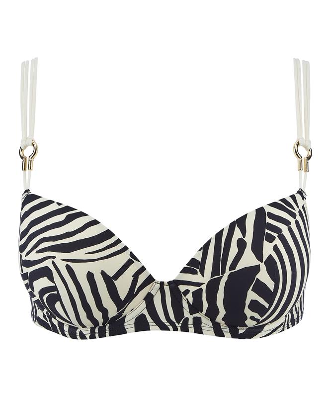 Savannah Mood Push-Up Bikini Top - Zebra