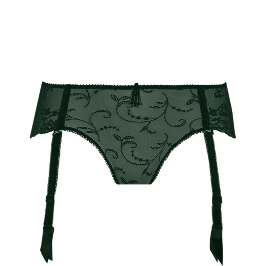 Ginger Tanga with Removable Suspender- Vert Profond - Limited Edition